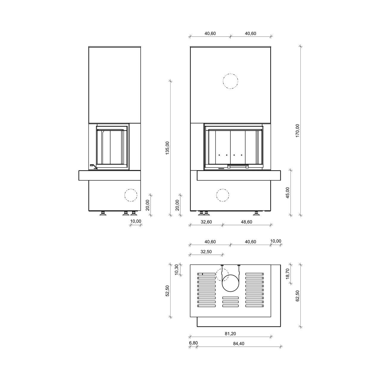 Kaminbausatz Neocube C14 7,8 kW