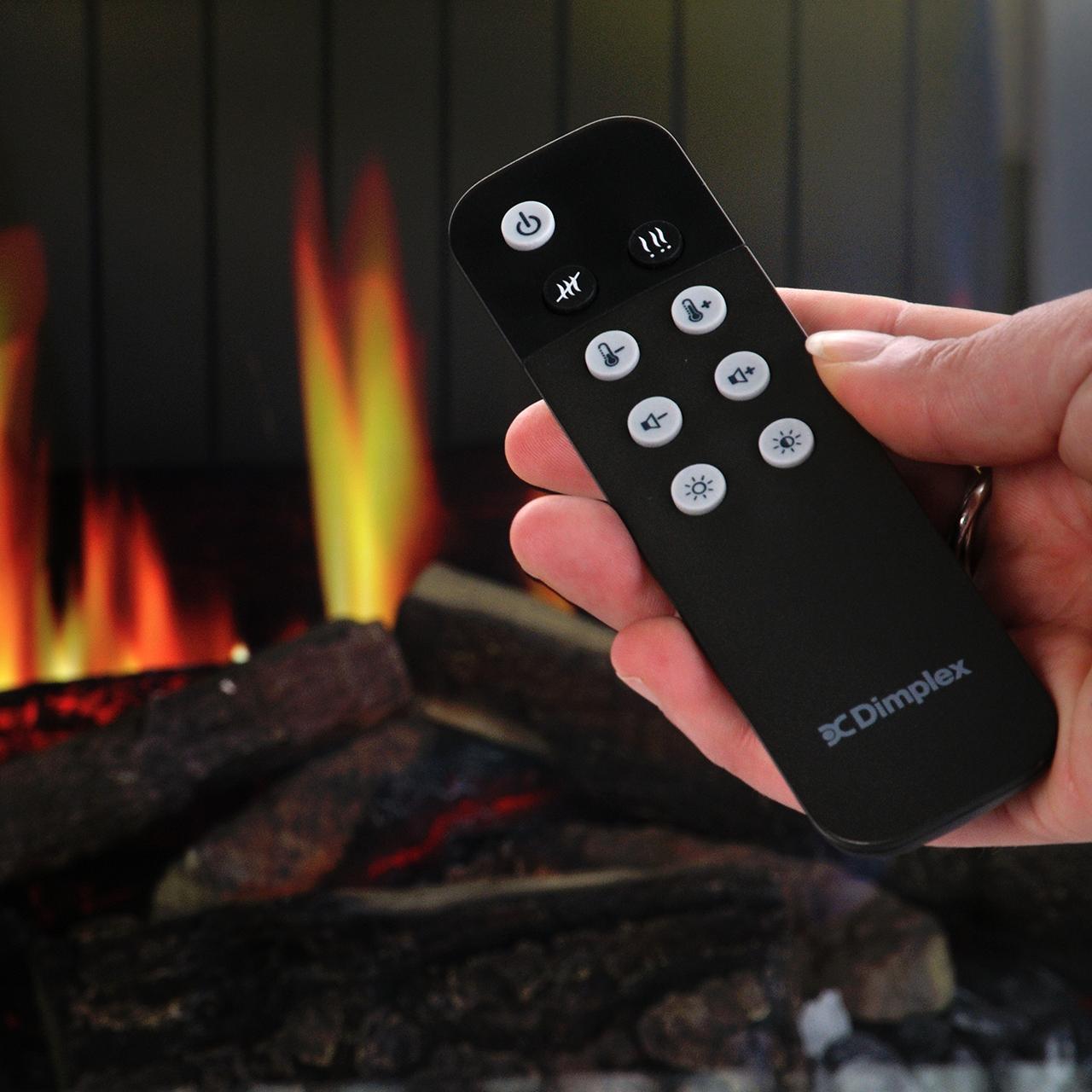 Dimplex Vista 70 III 3-seitiger Elektrokamin Opti-Virtual mit realistischer Holzfeuer-Optik und Fernbedienung für modernes Wohnambiente