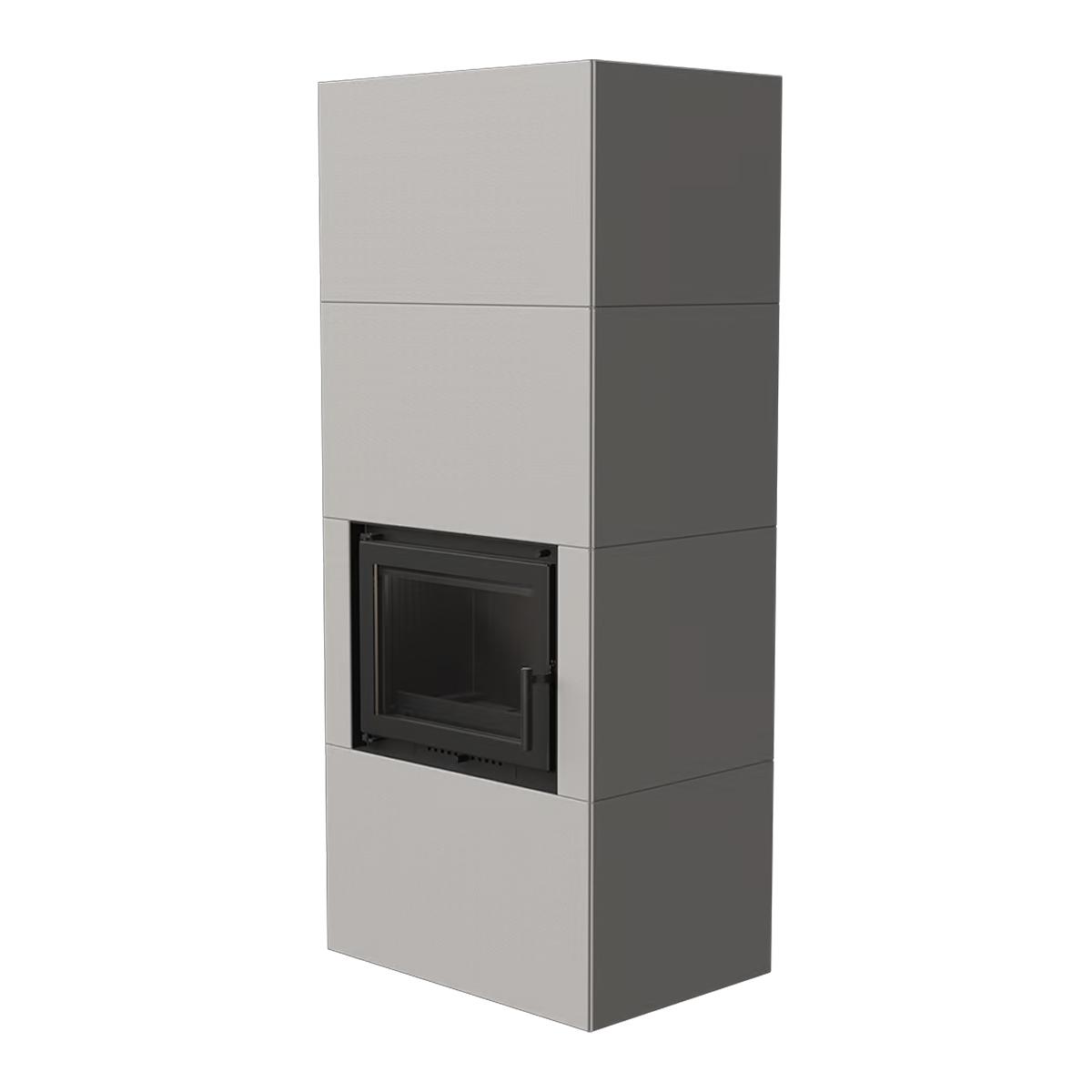 Kaminbausatz ILDNord Bergen Box mit 8 kW - Farbe: grau