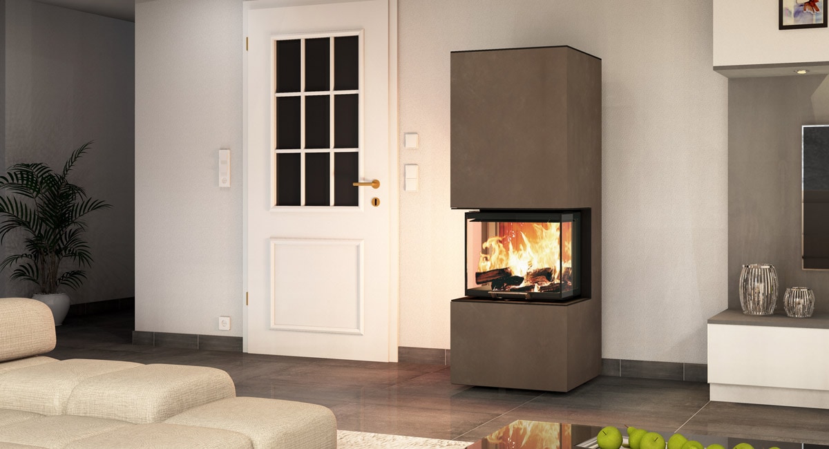 Kaminbausatz Neocube P10 Barro Montagebeispiel Kaminbausatz Neocube P10 Barro Montagebeispiel