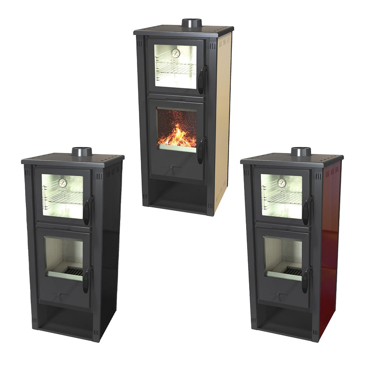 Kaminofen Bella Thalia Pella SG 5,4 kW - Korpus: Schwarz / Bordeaux