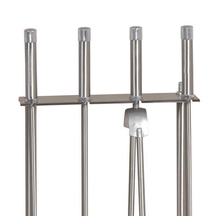 4tlg. Kaminbesteck, Inox, Edelstahl