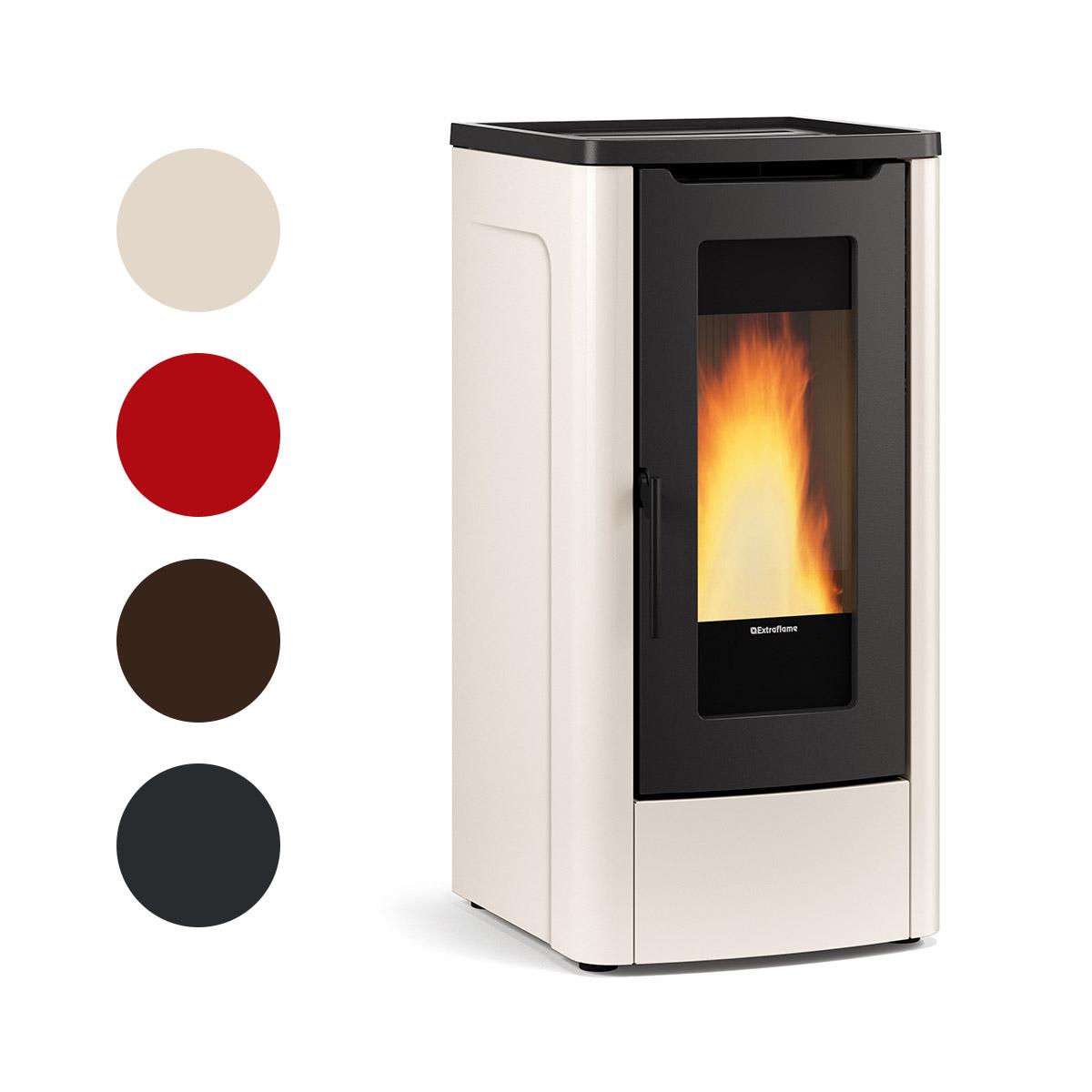 Pelletofen Extraflame Dahiana VFS mit 10 kW - Verkleidung: elfenbein