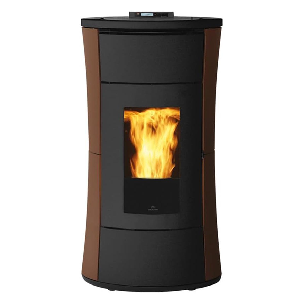 Pelletofen Edilkamin Cherie 11++ Evo Coax 11 kW - Ausführung: Stahl Bronze