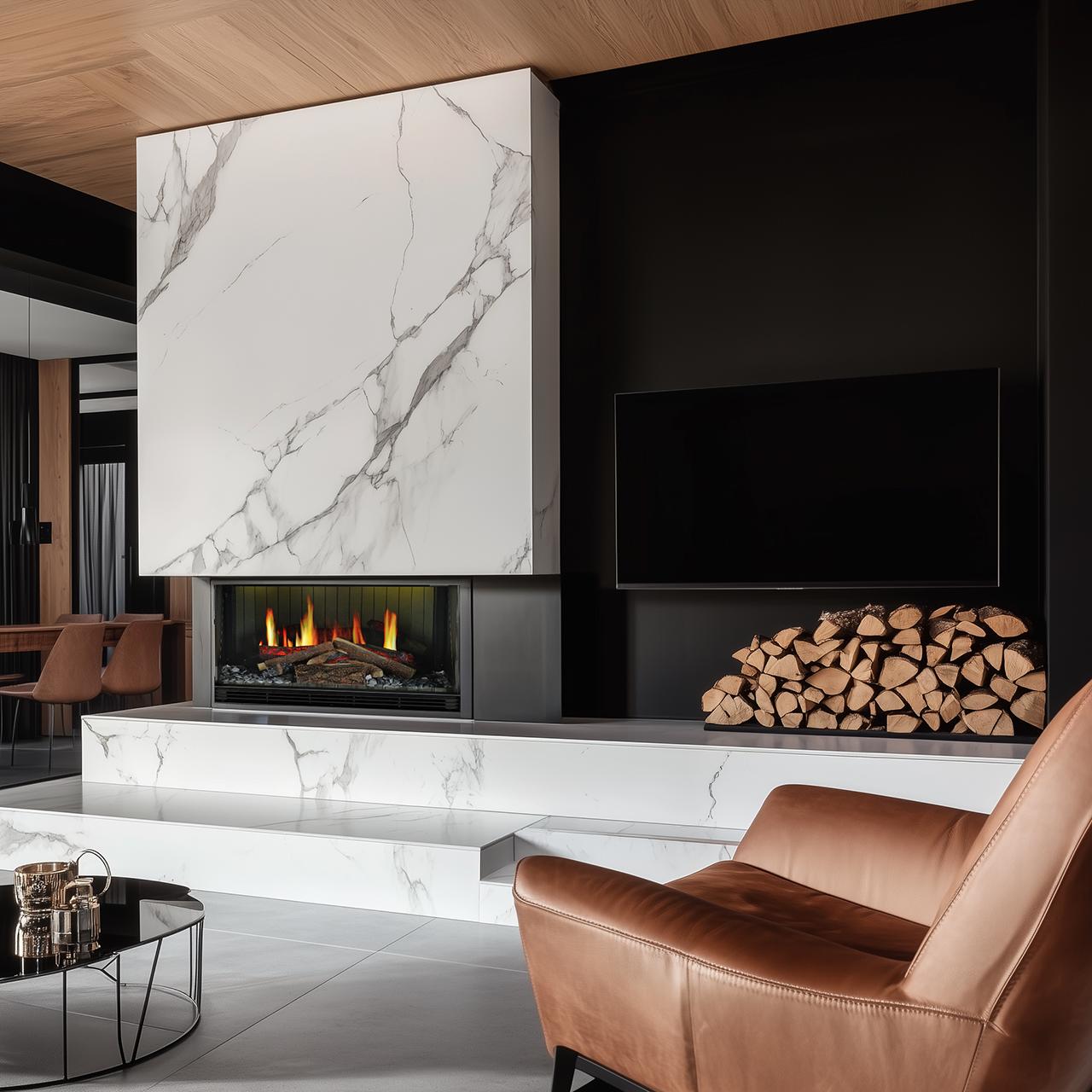 Dimplex Vista 70 I Elektrokamin - Opti-V Flame mit Sound, realistischen Holzscheiten und Heizfunktion