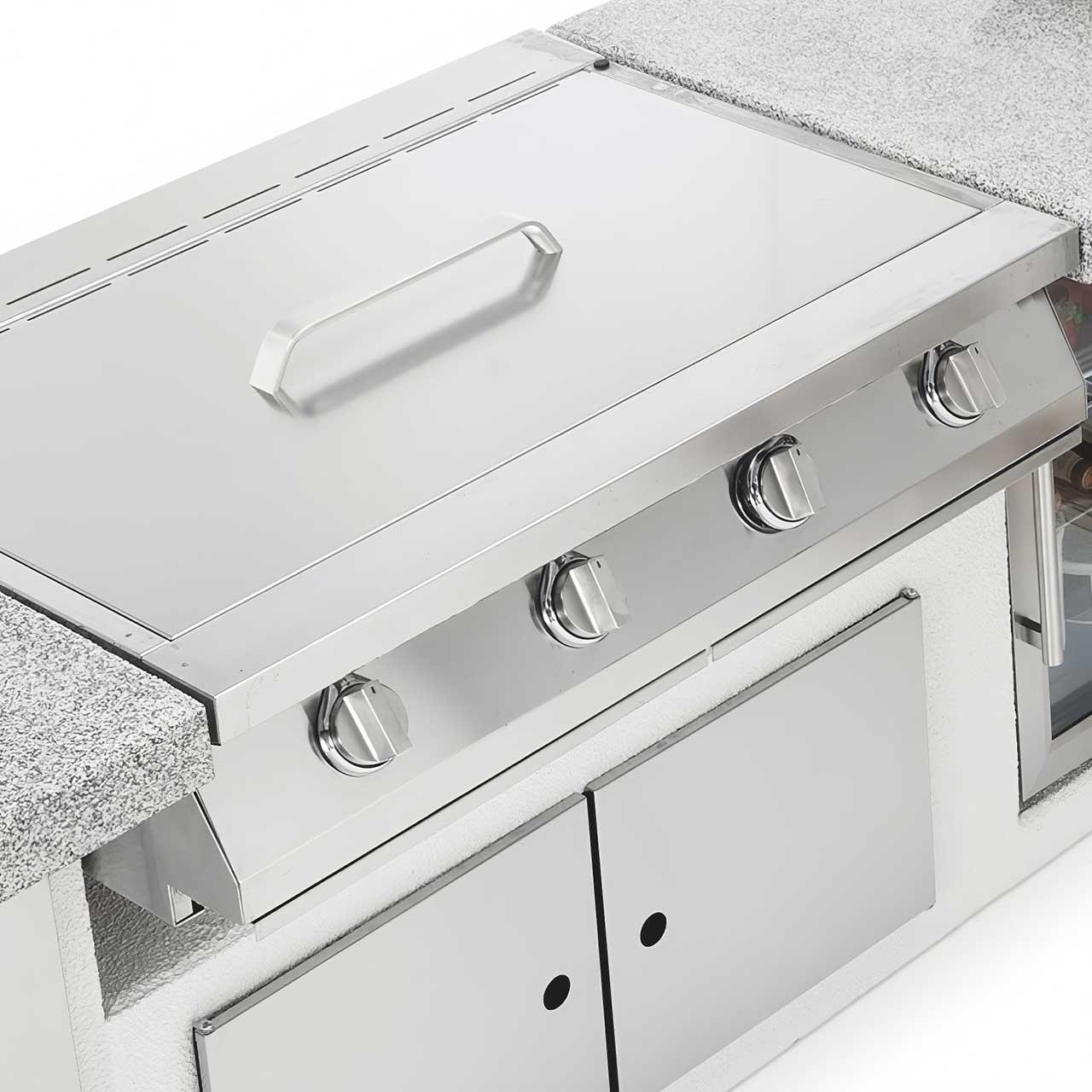 Outdoorküche Palazzetti Gasgrill Modul 90 Gas-Kochsystem - Ausführung: Stellfläche Farbe Rot