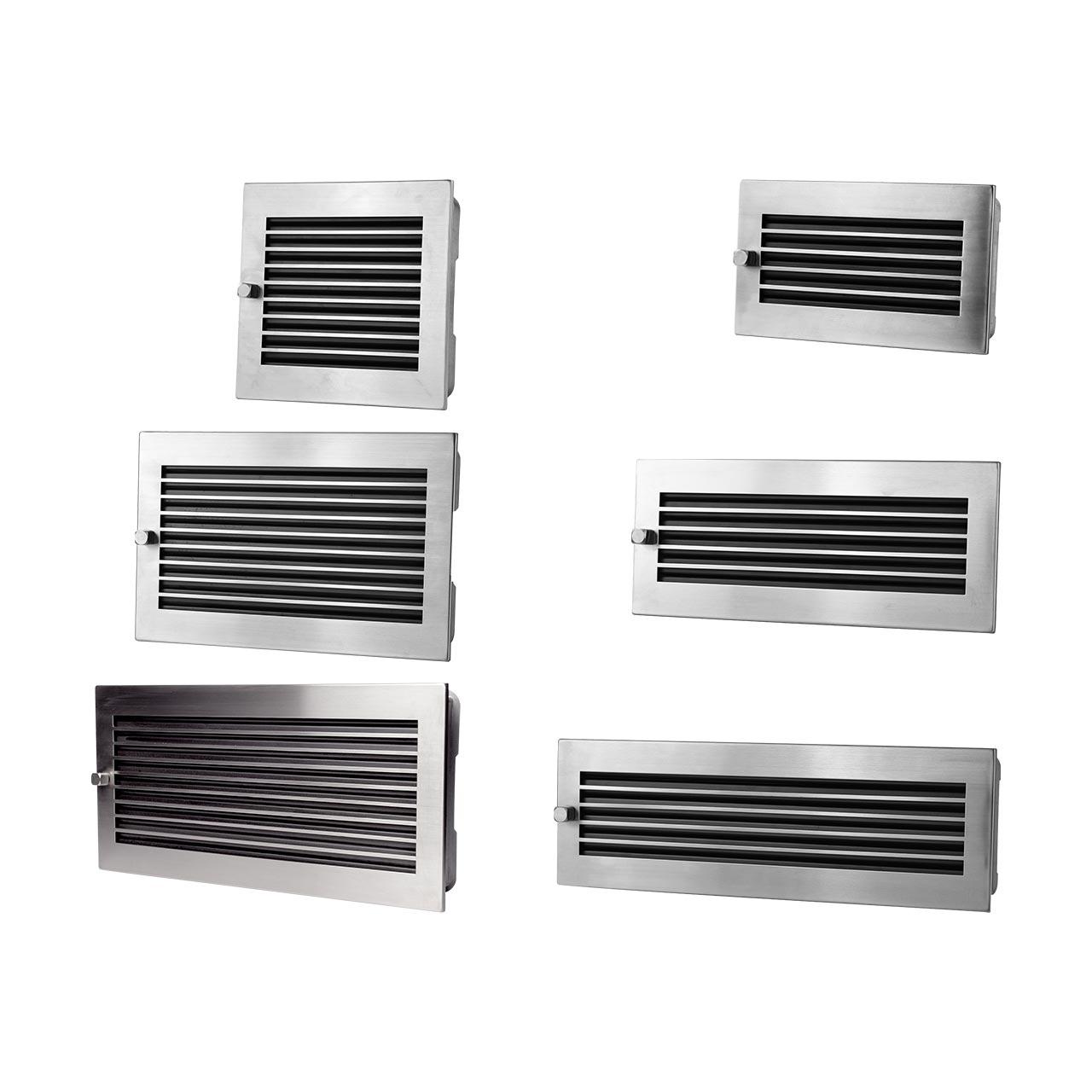 Lüftungsgitter CB-Tec Warmluftgitter Edelstahl modern - Ausführung: 45x23 cm