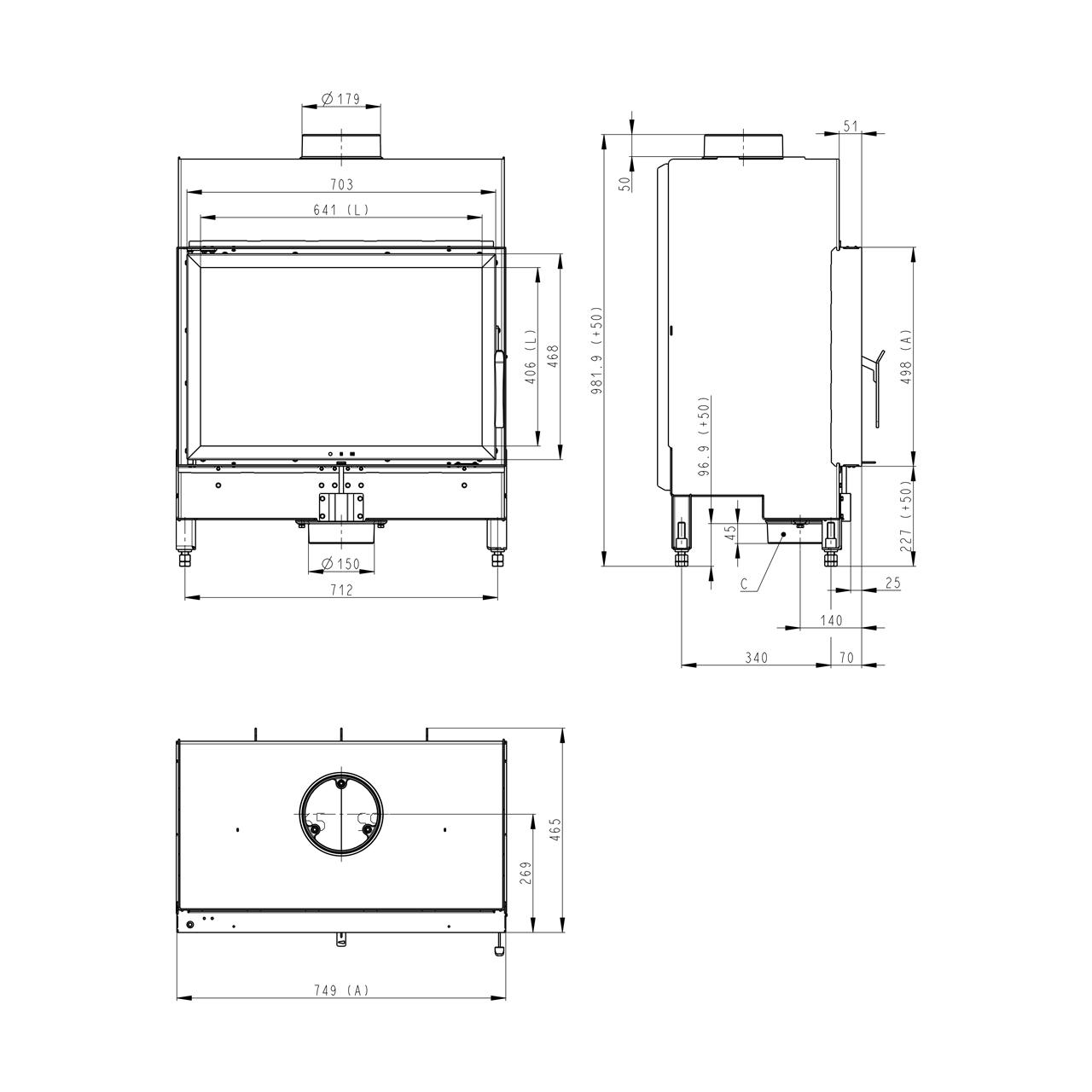 Kamineinsatz Nordenger Eldar 75 - 10,3 kW