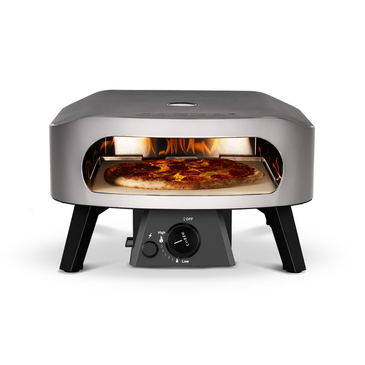 Gas Pizzaofen Cozze 13 Zoll CLASSIC mit Thermometer und Pizzastein, inkl. Reglerset & Hitzeschild