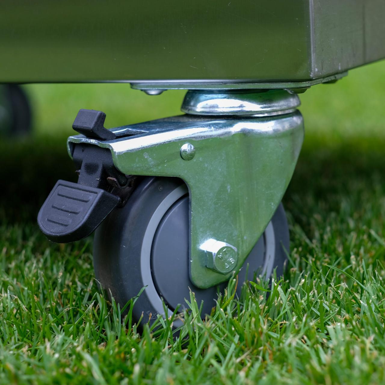 Outdoorküche vivandio quub / 32 Zoll Grillmodul Doppel Schrankmodul - Ausführung: Schwarz - Mobilität: mit Lenkrollen