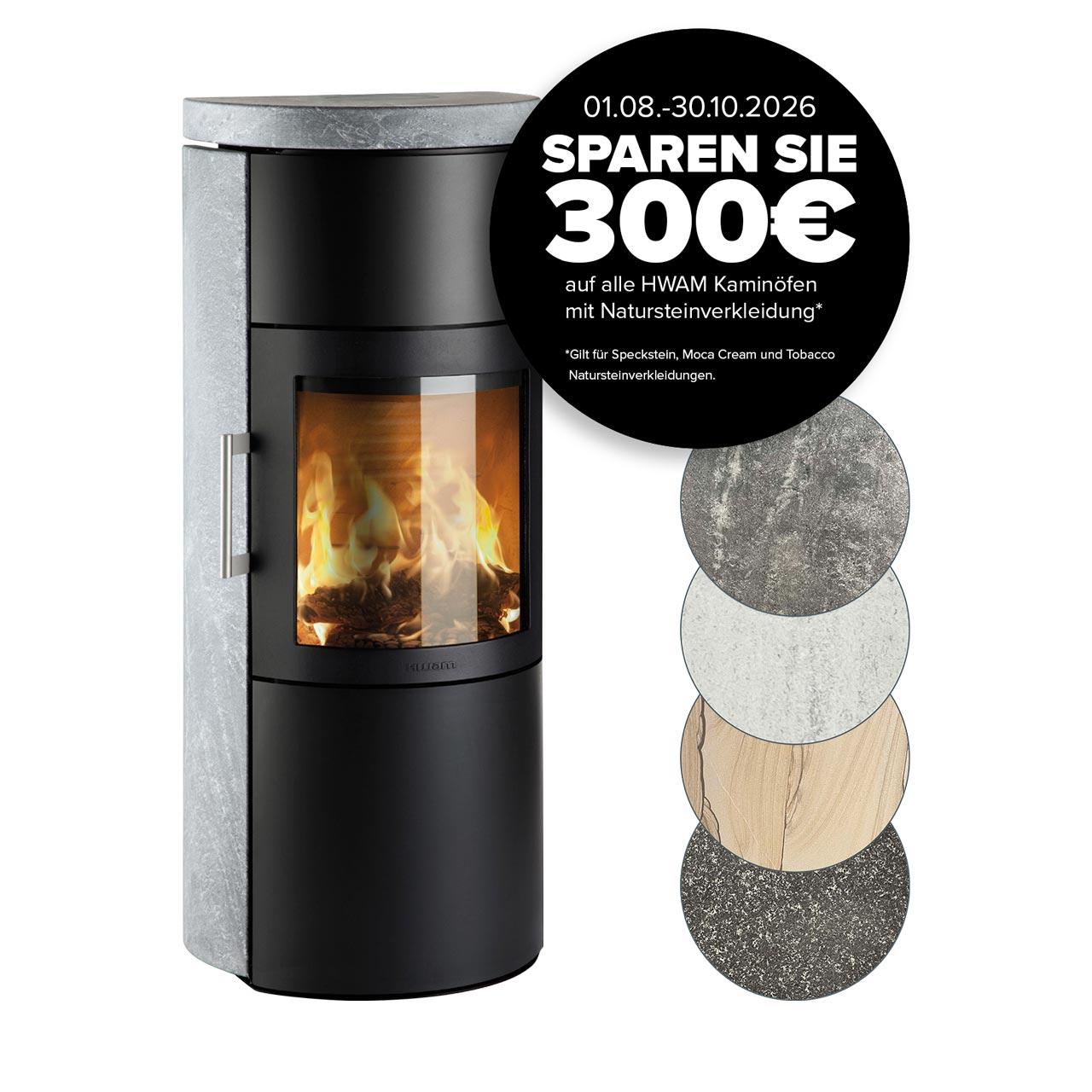 Kaminofen HWAM 3520 Stein SmartControl 4,5 kW