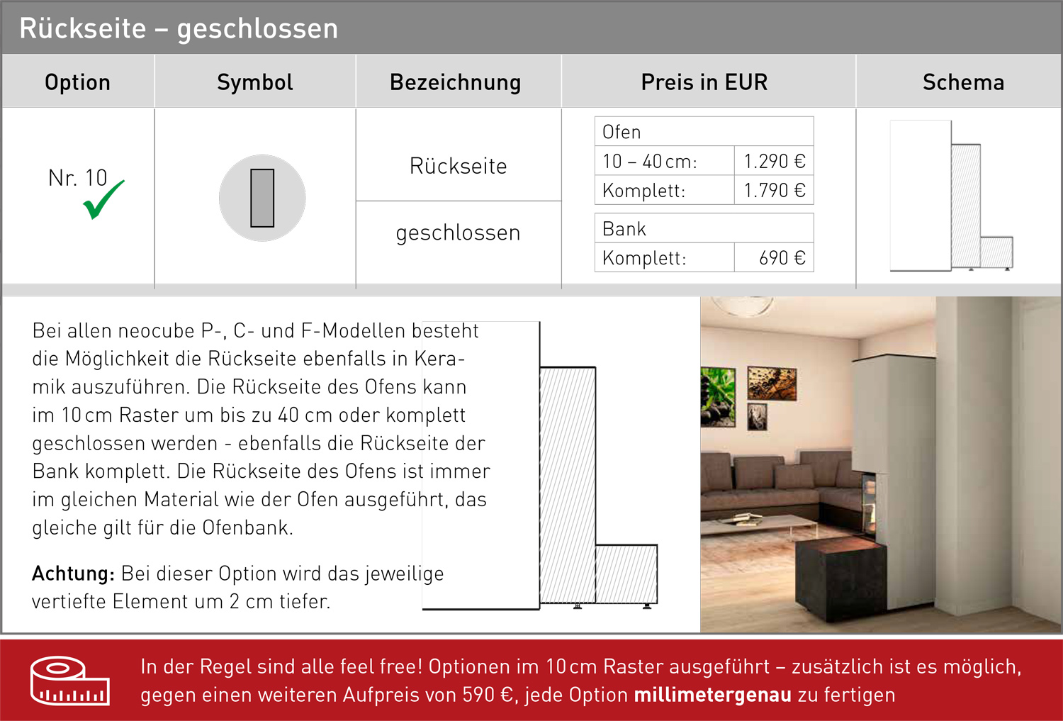 Rückseite geschlossen Rückseite geschlossen