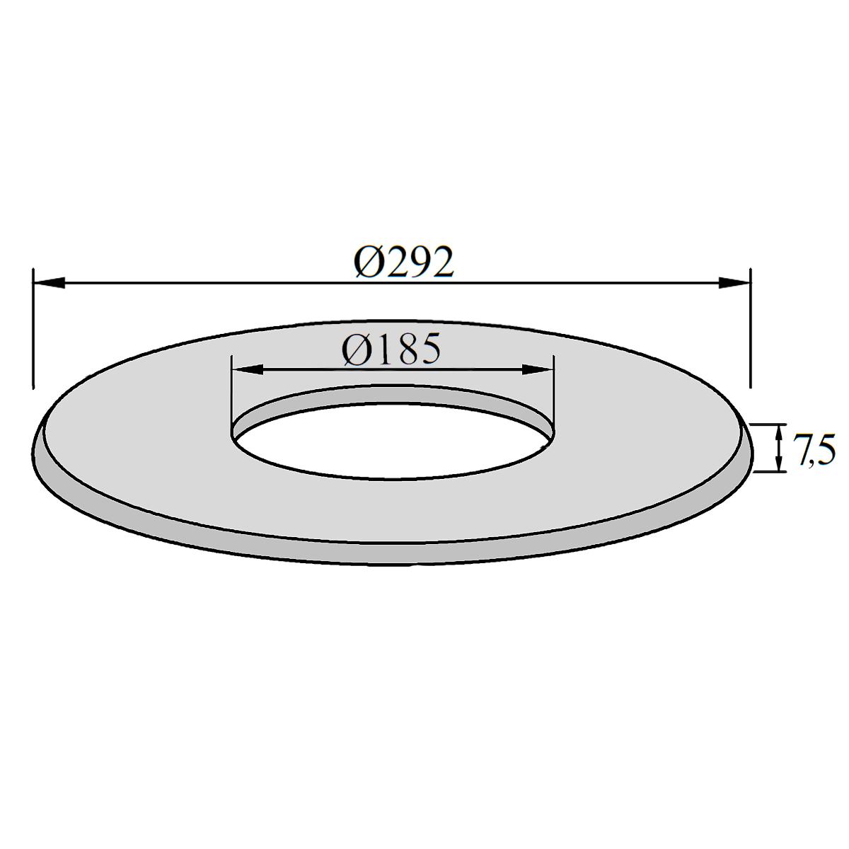 Ofenrohr Rosette DN 180 mm Schwarz
