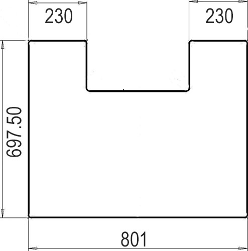 Glas Vorlegeplatte B801/T697