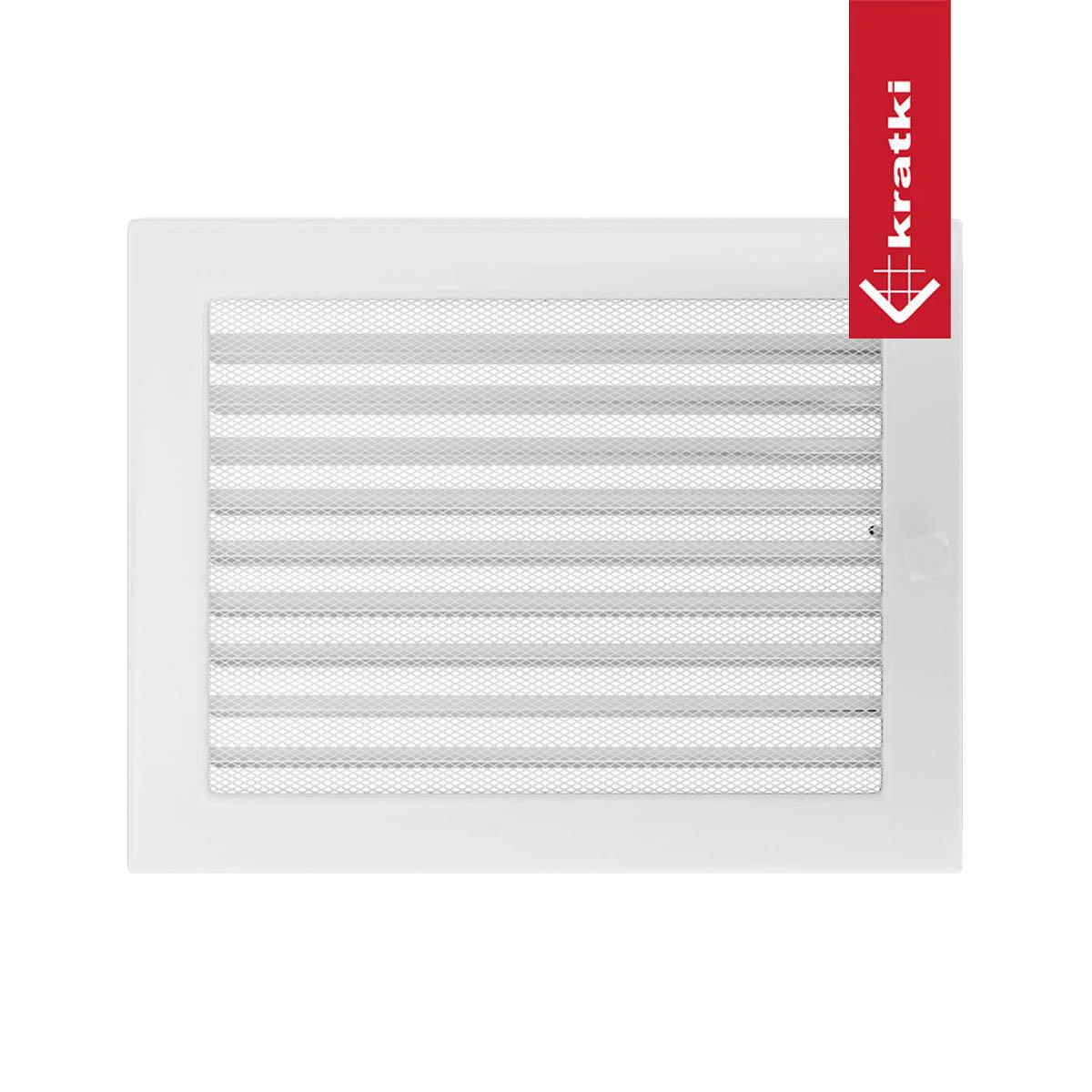 Kratki Warmluftgitter rechteckig - Größe: 22 x 30 cm - Farbe: Weiß