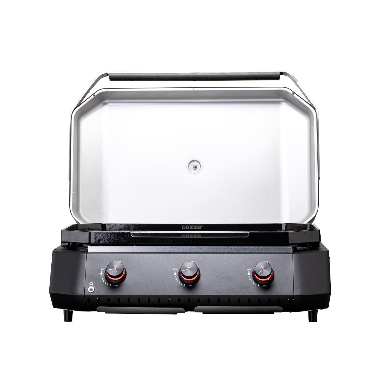 Cozze Plancha G-800 Bundle inkl. Schrankmodul 120 cm mit Edelstahlplatte & Gratis Grillspatel