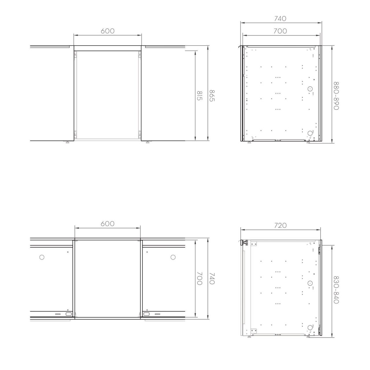 Outdoorküche vivandio elements / Blende Unterbau - Ausführung: Brückenblende für Unterbaugeräte 60x5cm, mattschwarz