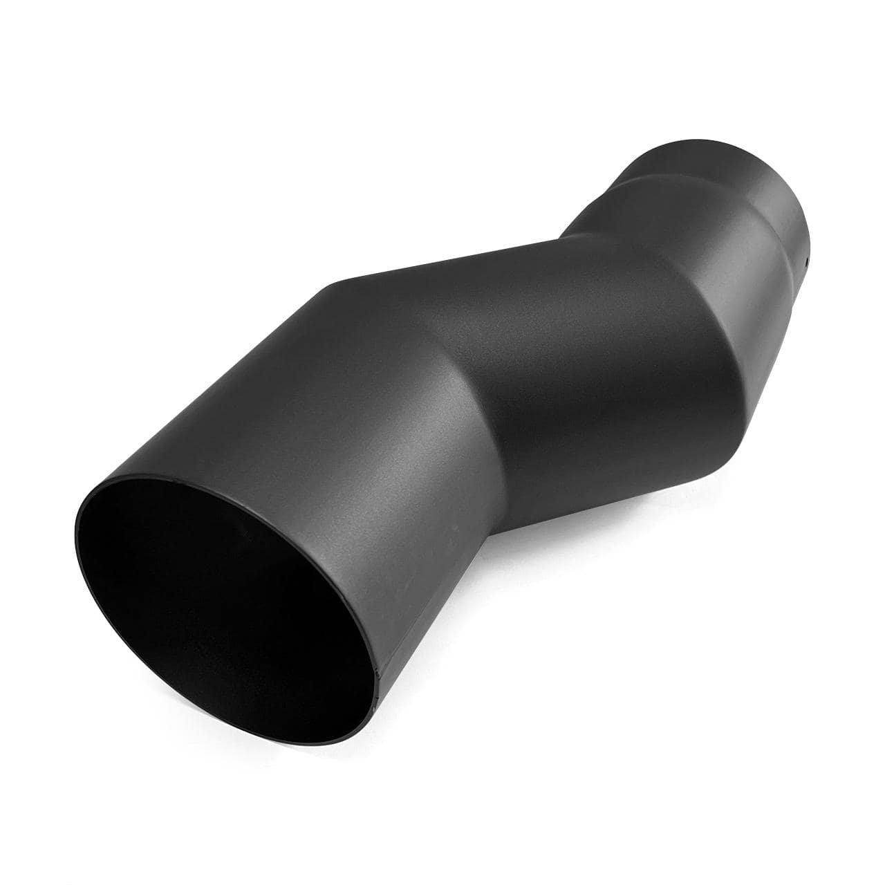 Ofenrohr Versatzbogen DN 130 mm Schwarz 80 mm S-Bogen