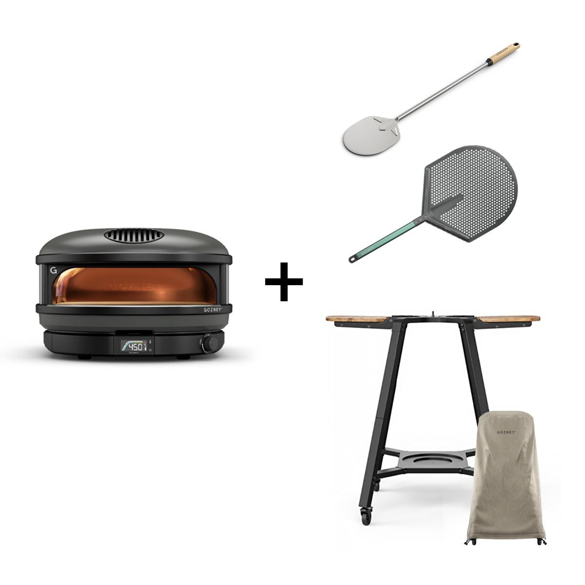 Pizzaofen Gozney Arc XL Bundle inkl. Untergestell, Abdeckhaube, Pizzaheber und Pizzawender - Farbe: schwarz