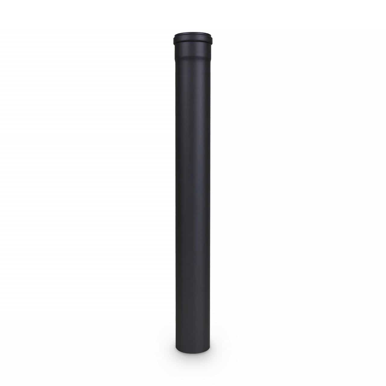 Pelletofenrohr DN 100 mm Länge 750 mm Schwarz
