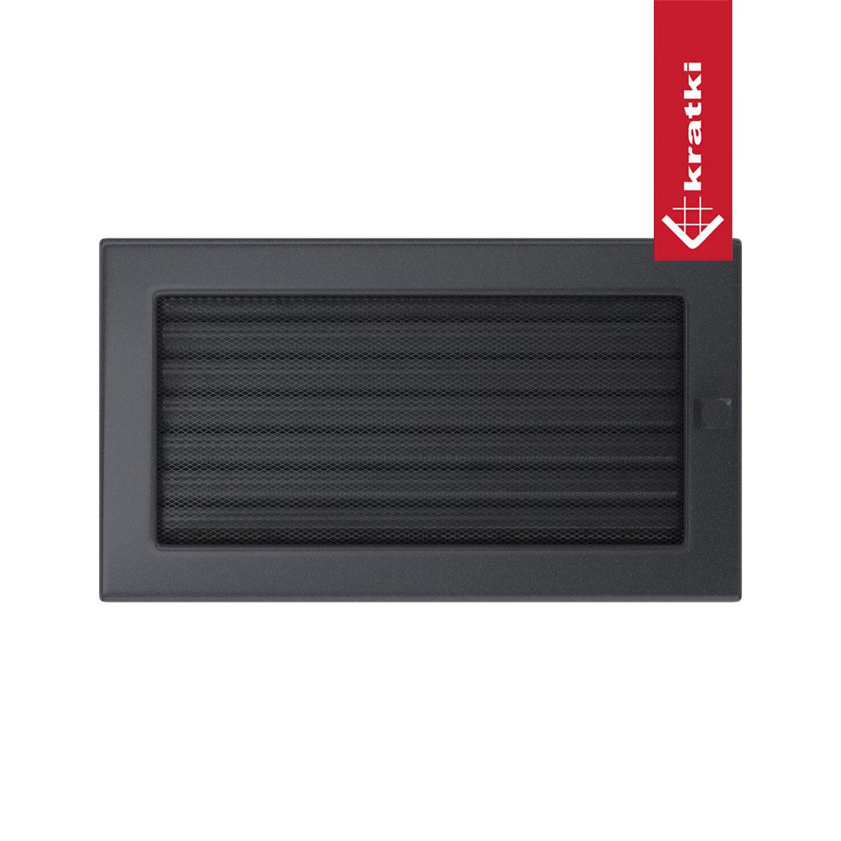 Kratki Warmluftgitter rechteckig - Größe: 17 x 30 cm - Farbe: graphit