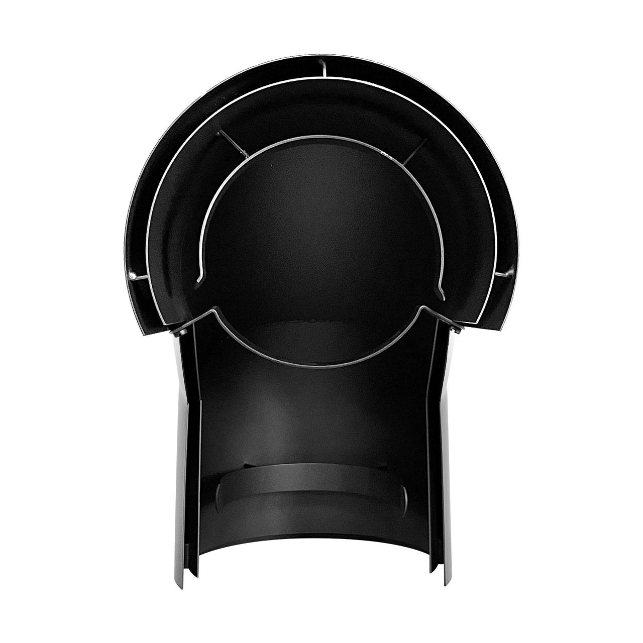 Ofenrohr Bogen Hitzeschutz doppelt DN 150 mm 90° Schwarz