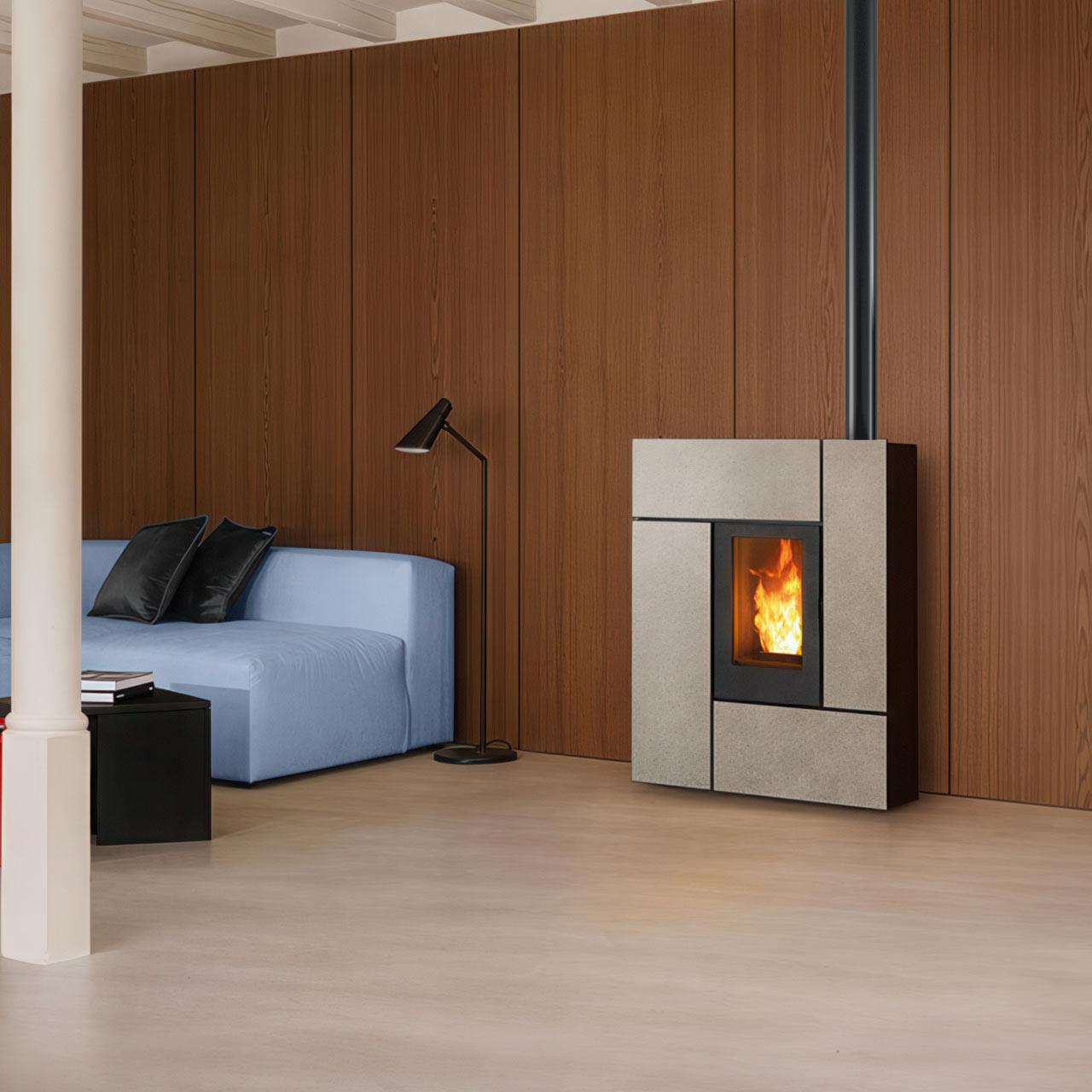 Pelletofen MCZ Rock Comfort Air 8 XUP! 5S 7,9 kW, kanalisierbar - Ausführung: Tortora