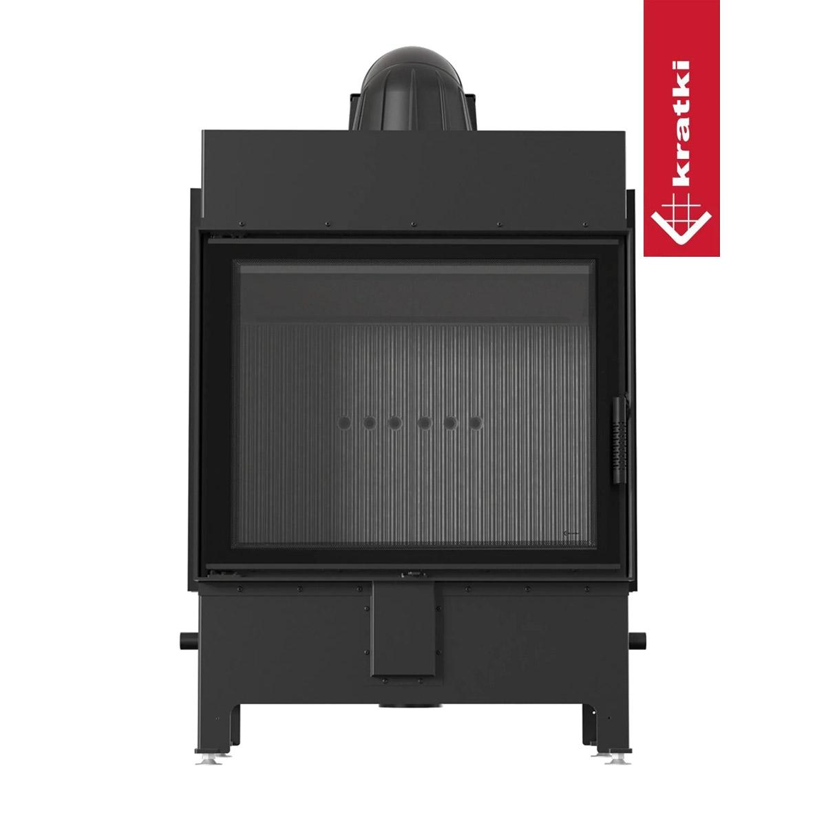 Kamineinsatz Kratki LUCY/15/NEW 15 kW - Feuerraumauskleidung: Schwarz - Tür selbstschließend: ja