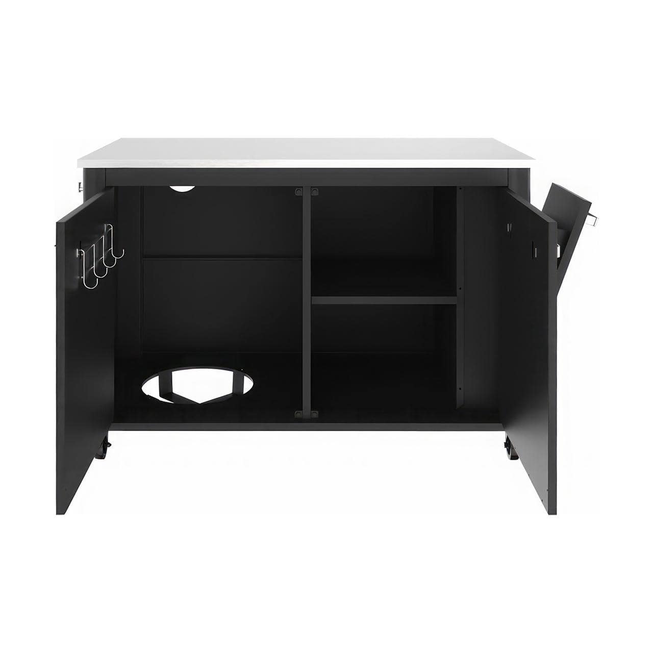 Cozze Outdoor Küche L-förmig mit Spüle und Schrankmodul 120 - 160 x 190 cm