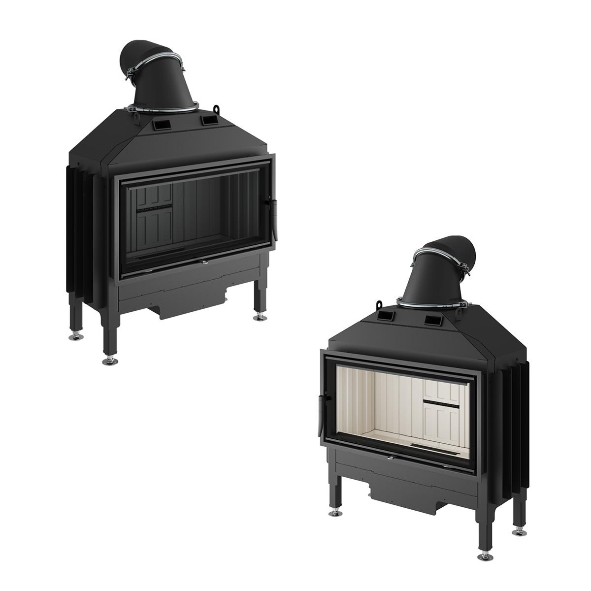Kamineinsatz Spartherm Varia AS 7 kW - Feuerraumauskleidung: weiß - Türanschlag: rechts