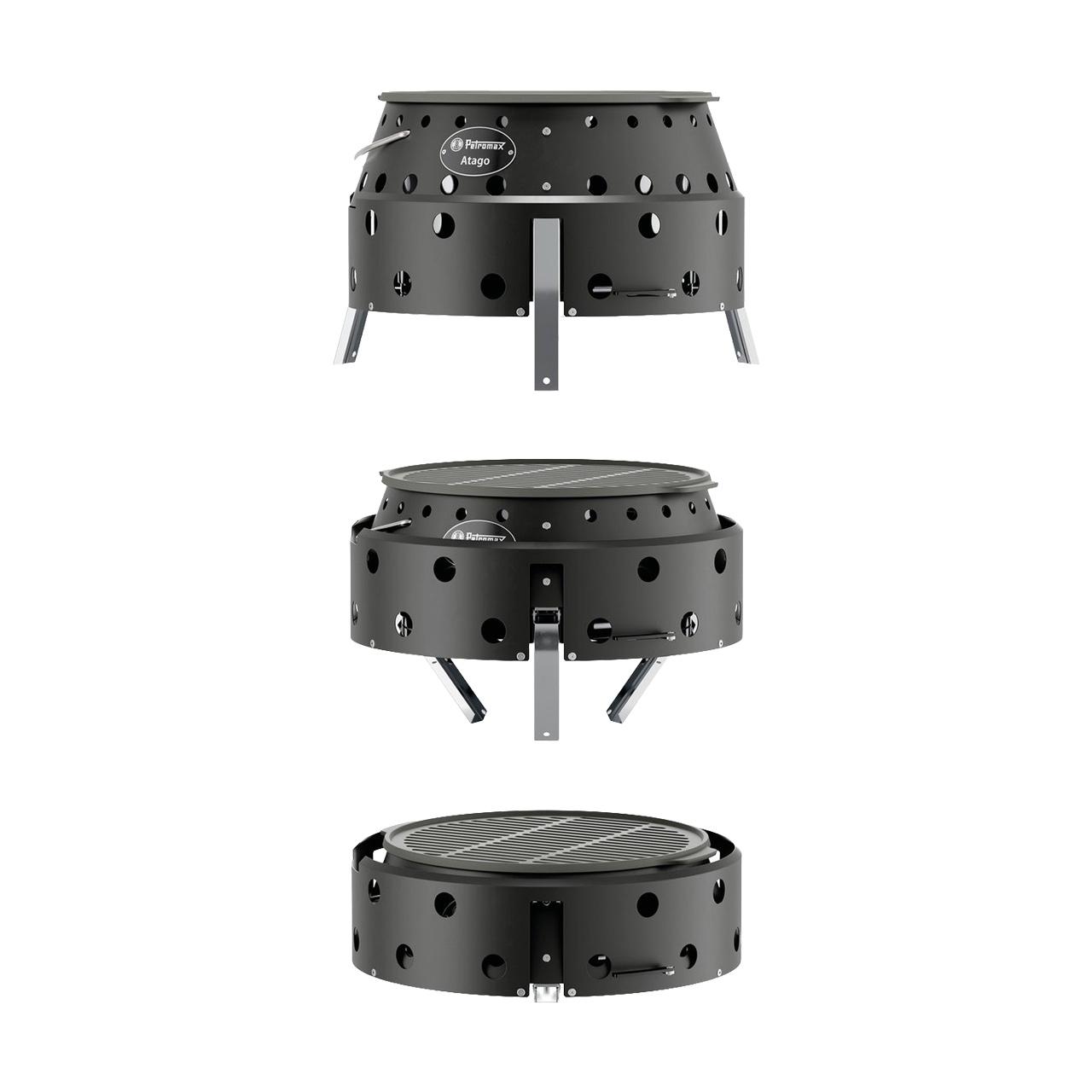 4-in-1 Terrassenofen Petromax Atago Black Edition
