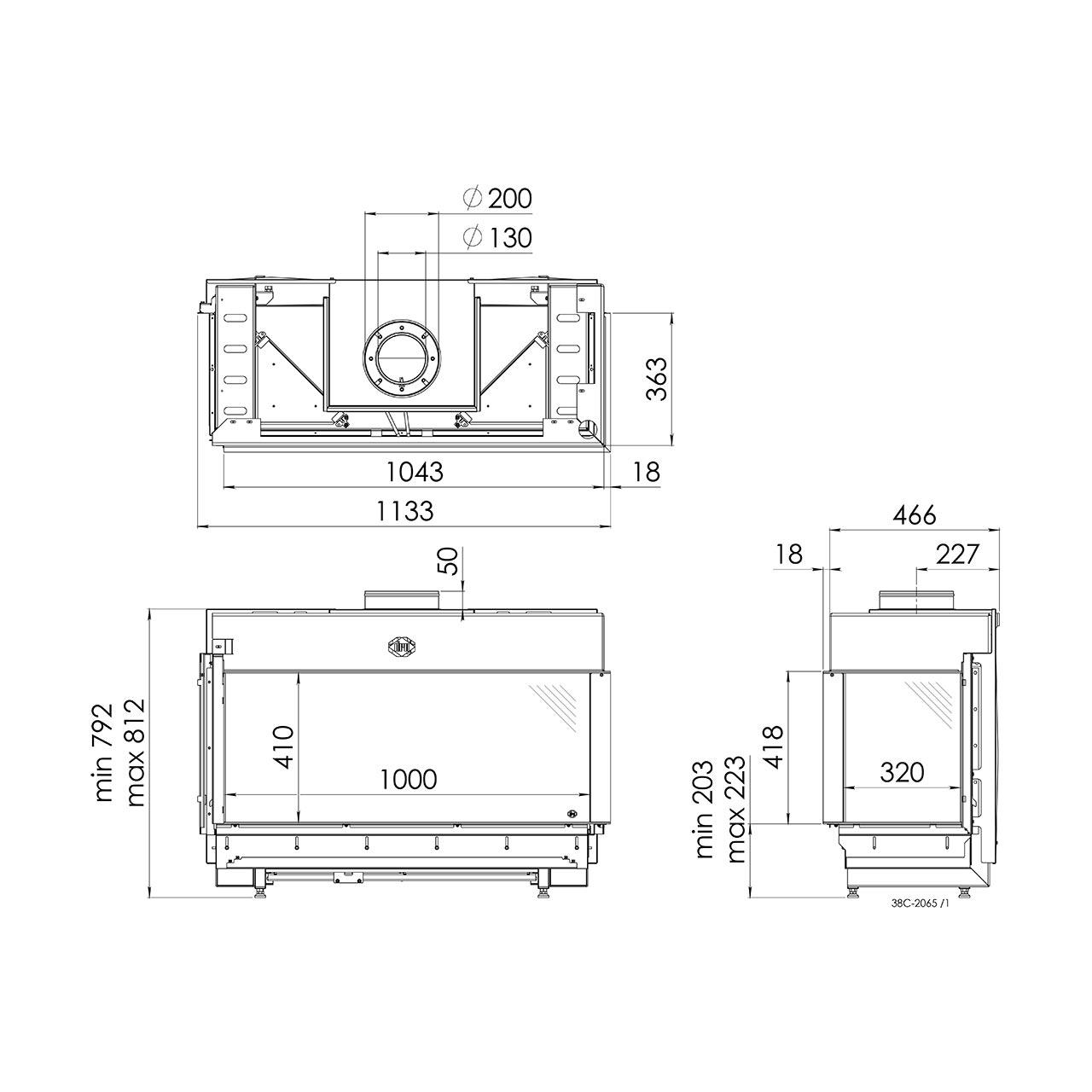 Gaskamin DRU Metro 100XT/2-41 RCH