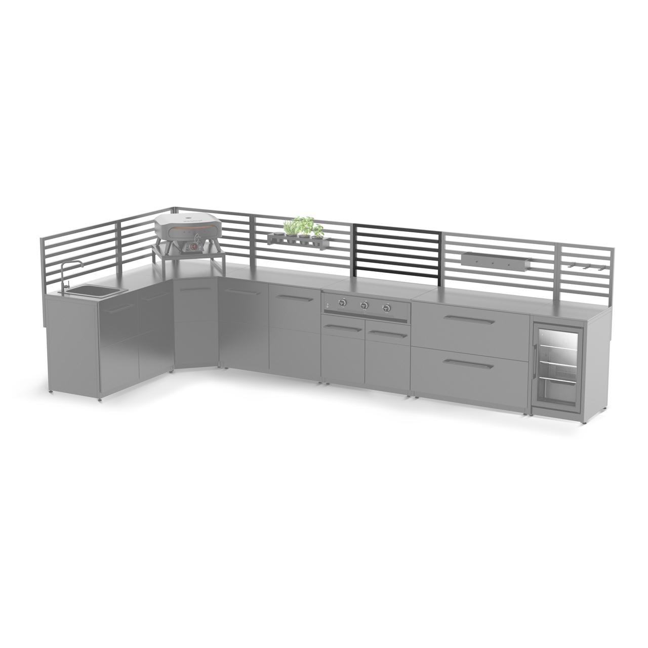 Cozze Elements Rückwandgitter 90 cm für Schrankmodul (niedrig)