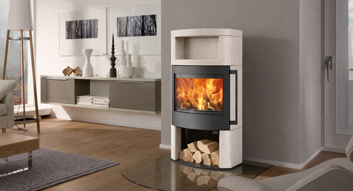 Montagebeispiel, Naturstein Creme, Korpus Schwarz