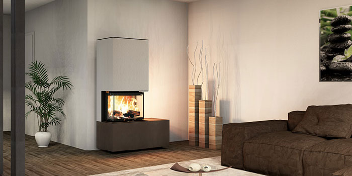 Kaminbausatz Neocube P12 Montagebeispiel