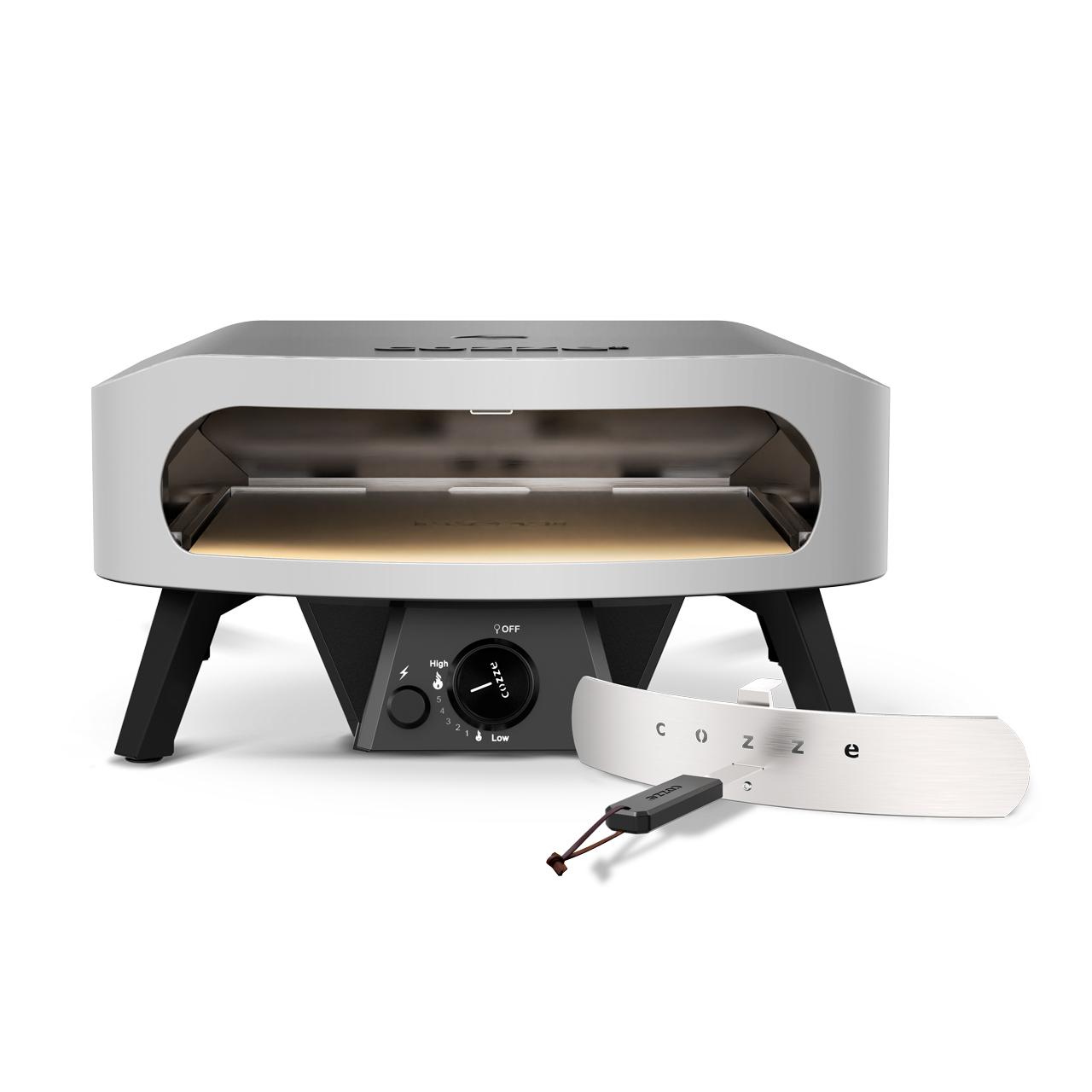 Gas Pizzaofen Cozze 17 Zoll Classic mit Thermometer und Pizzastein, inkl. Reglerset & Hitzeschild
