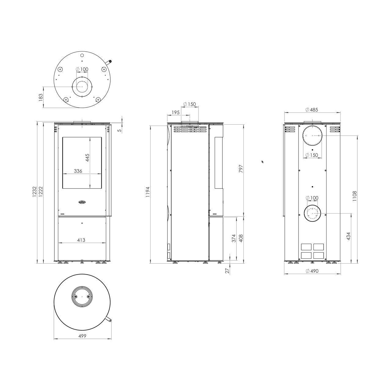 Kaminofen Fireplace Elite Livorno Glas