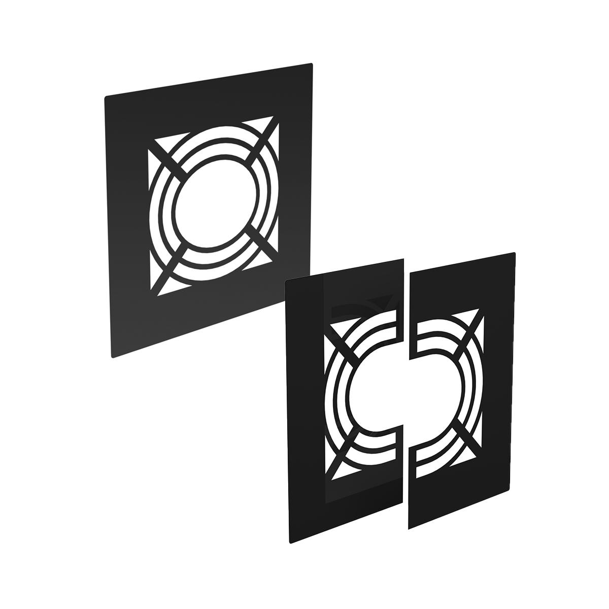 Jeremias DW-BLACK Wand-/Deckenblende für Hinterlüftung individuell 1-65°