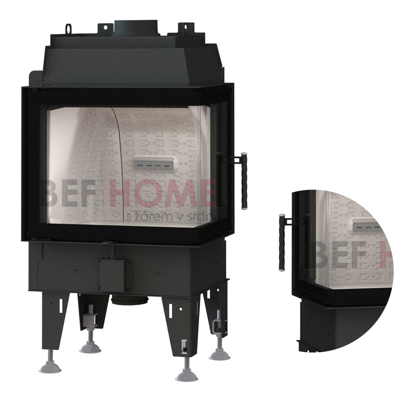 Kamineinsatz BeF Therm 7 CP/CL 7,4 KW - Ausführung:  CP Seitenfenster rechts