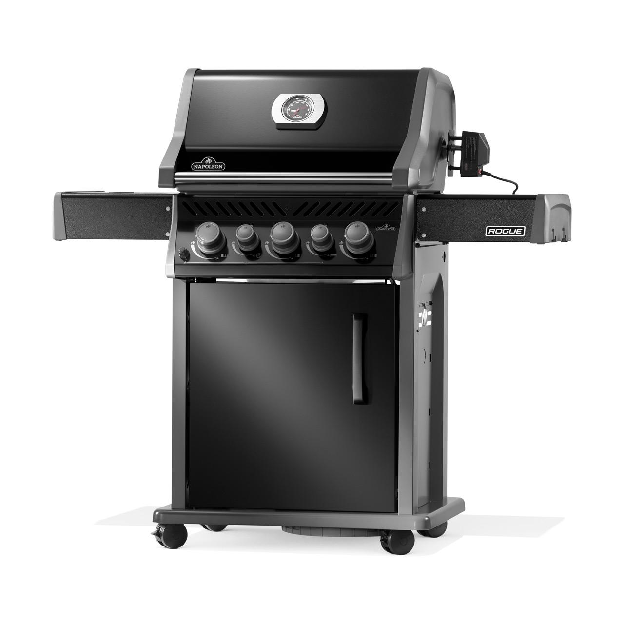 Gasgrill Napoleon Rogue RB425 Schwarz, mit Heck- und Seitenbrenner, inkl. Drehspieß (2026)