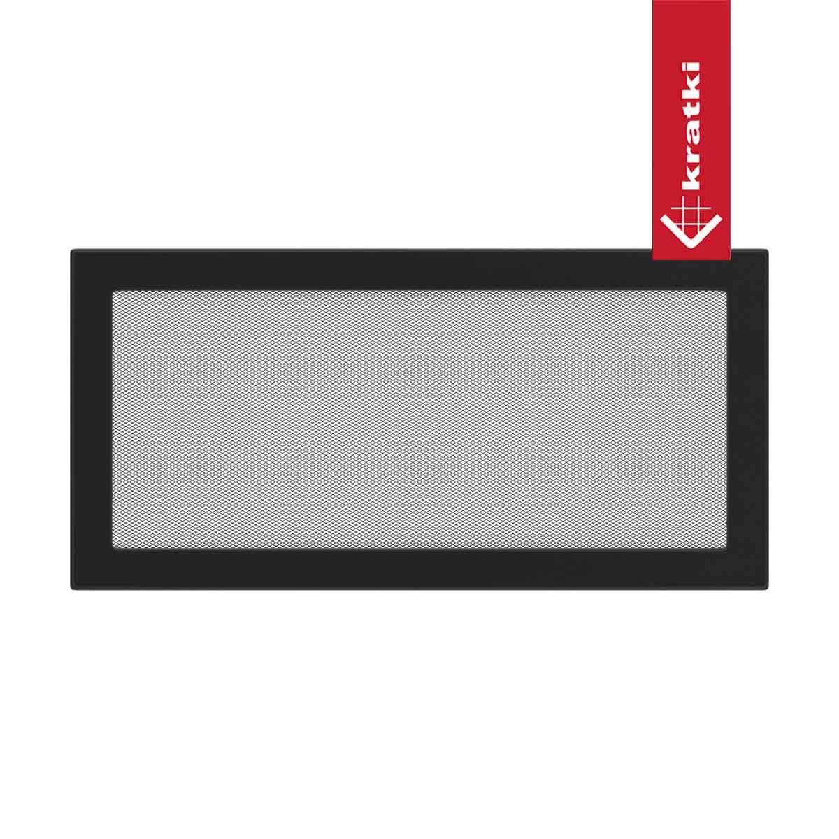 Kratki Kaltluftgitter rechteckig - Größe: 22 x 45 cm - Farbe: schwarz