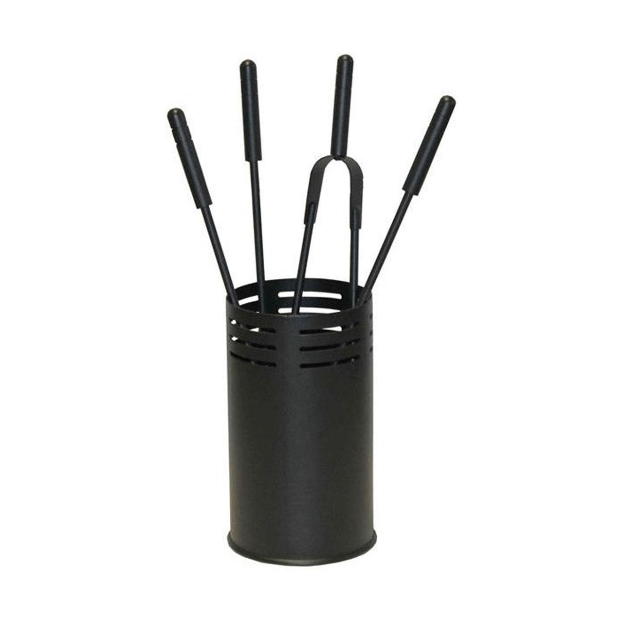 Kaminbesteck Lienbacher 4tlg. schwarz in runder Box