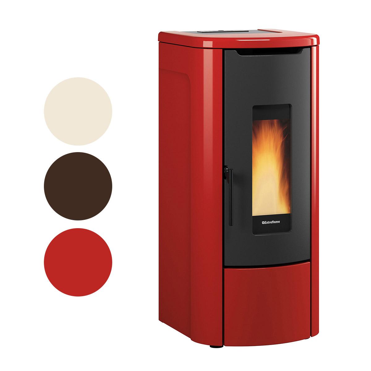 Pelletofen wasserführend Extraflame Prestige Line Rosanna Idro mit 14,2 kW - Verkleidung: bronze
