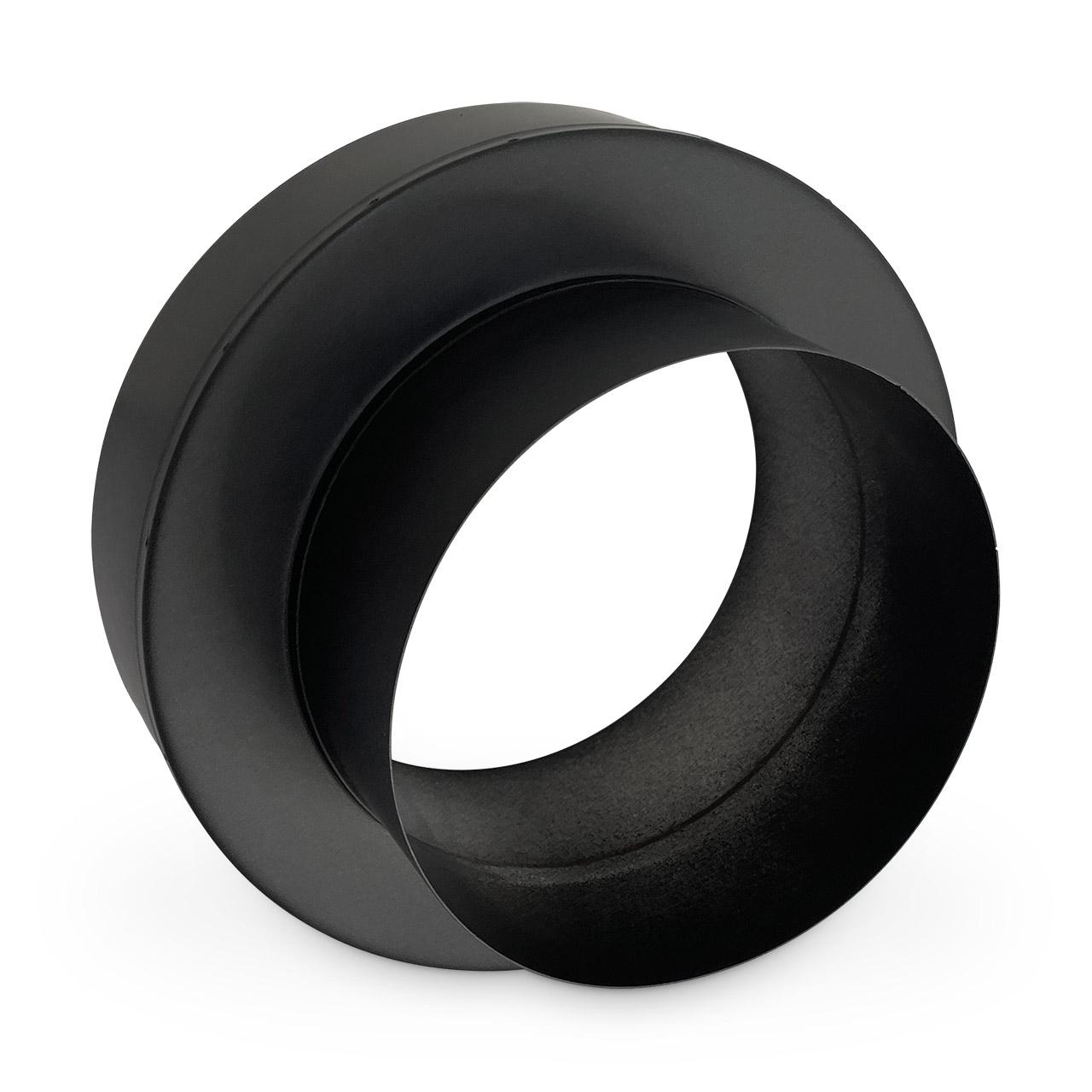 Doppelwandiges Ofenrohr Adapter DW/EW DN 130 mm Schwarz