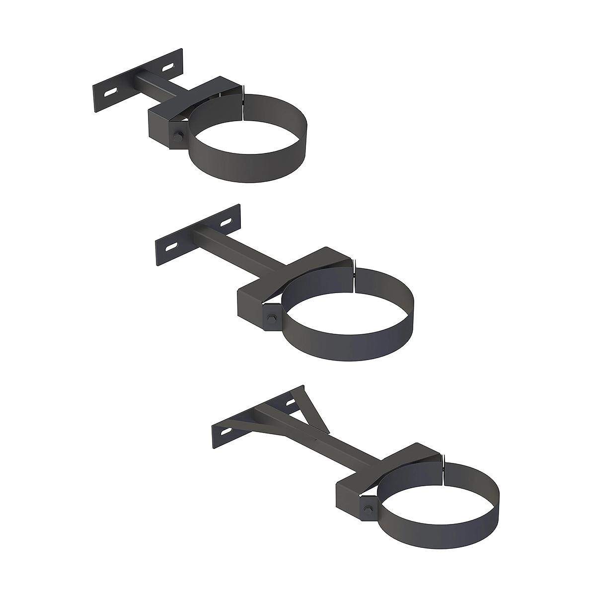 Jeremias DW-BLACK Wandabstandshalter verstellbar - Wandabstand: 50-250mm - für Schornstein-Innendurchmesser: 150mm