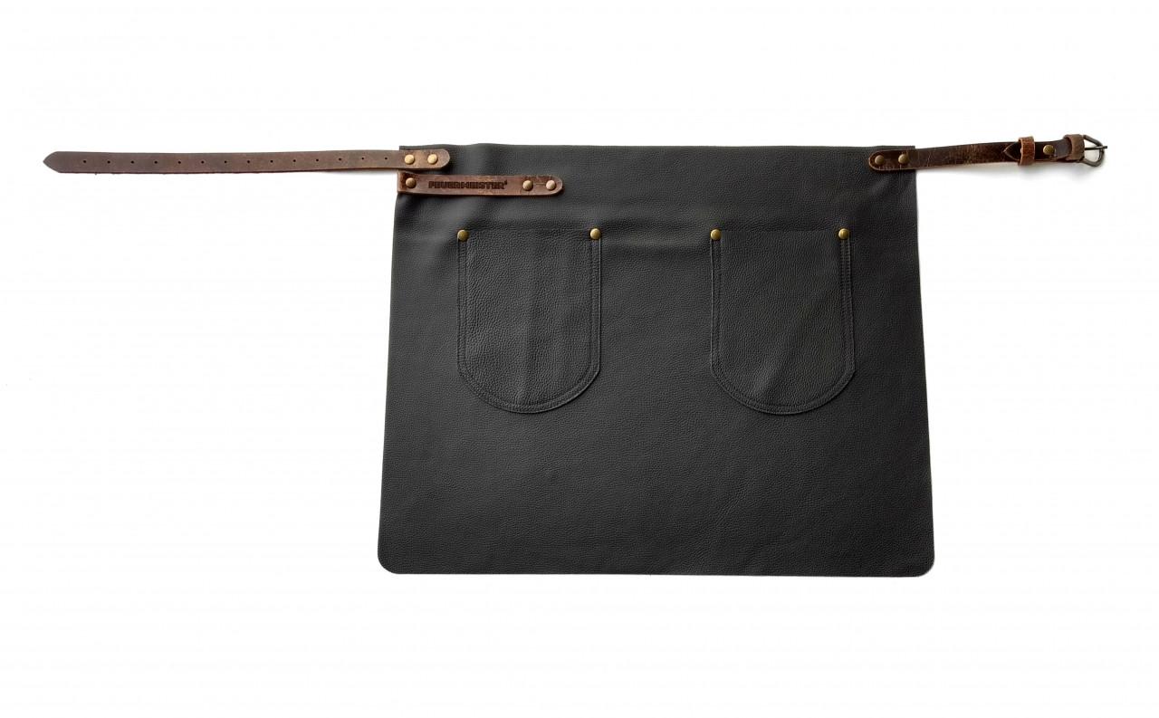 Feuermeister Leder Hüftschürze schwarz