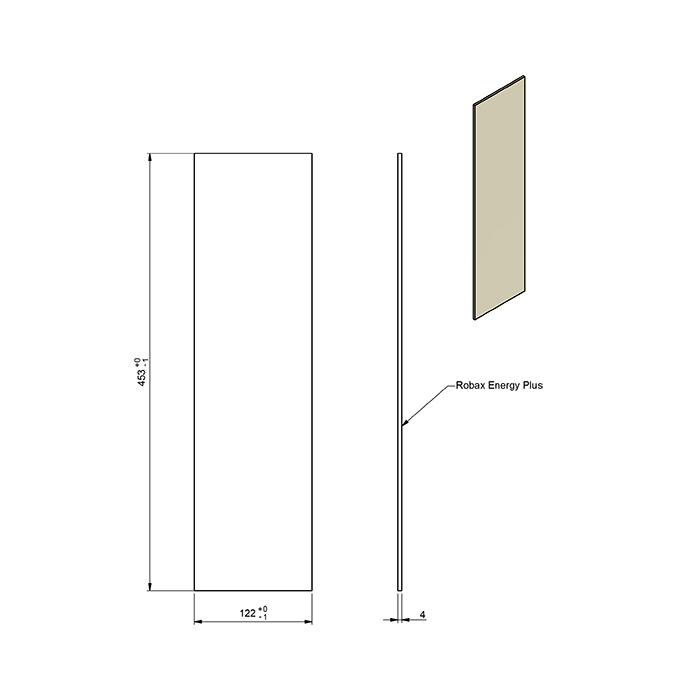Seitenscheibe mit Dichtung Scan Kaminofen (51051087)