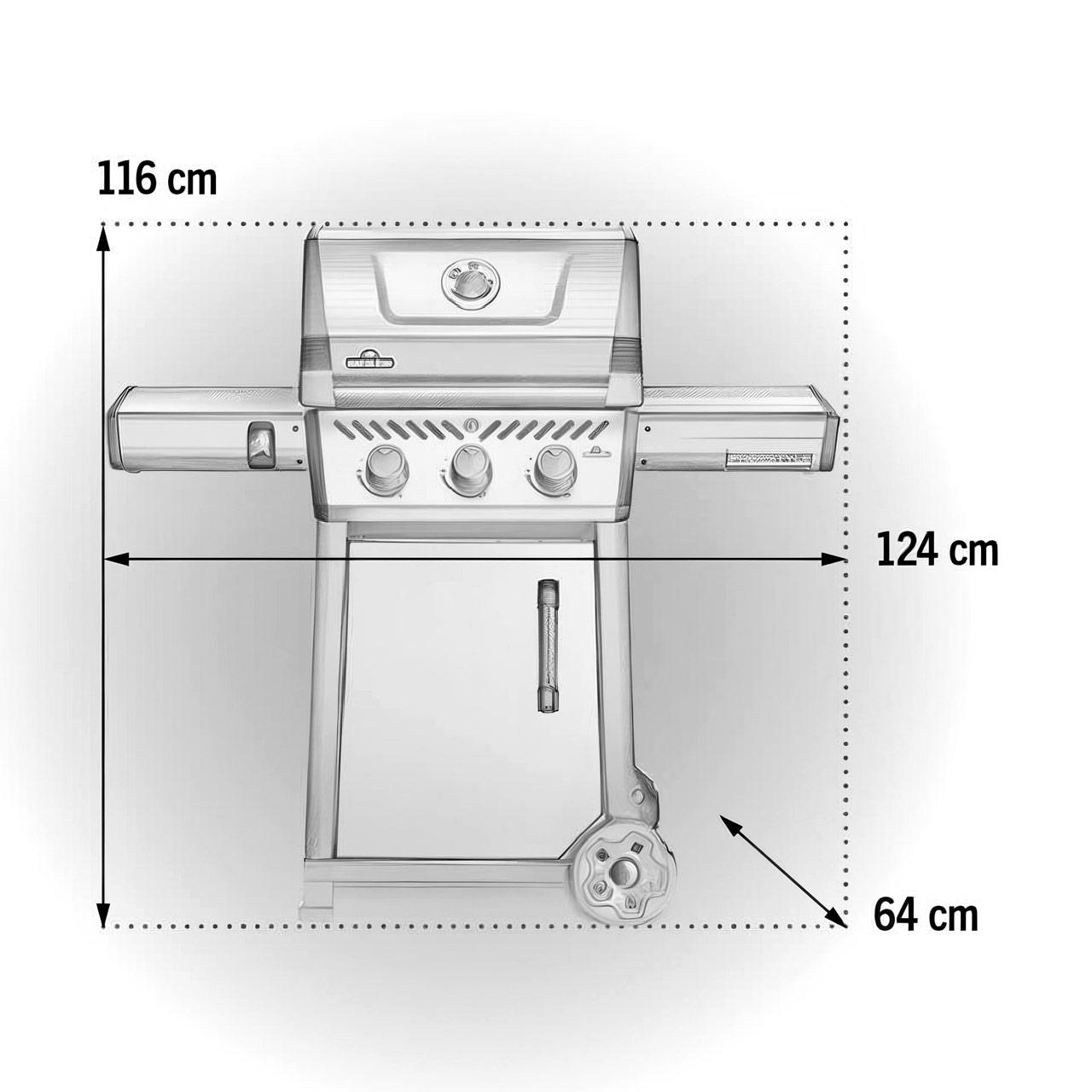 Gasgrill Napoleon Freestyle 365 Schwarz, mit 3 Brennern - 50 Jahre Napoleon Sommer Aktion