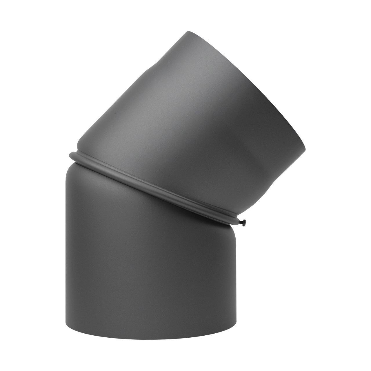 Ofenrohr Bogen 2tlg. verstellbar DN 150 mm 45° Gussgrau