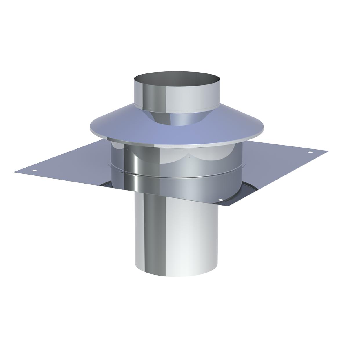 Jeremias EW Universalkopfabdeckung mit Ringspalthinterlüftung und Wetterkragen - Durchmesser: 100mm
